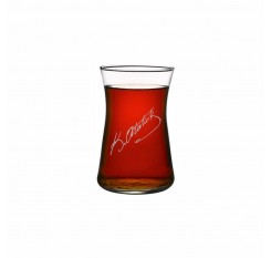 K. Atatürk Heybeli Çay Bardağı